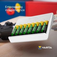 Универсално и бързо зарядно устройство VARTA до 8 батерии АА или ААА, снимка 3 - Друга електроника - 41018506