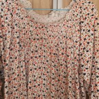 Памучна флорална блуза, снимка 4 - Блузи с дълъг ръкав и пуловери - 42282885