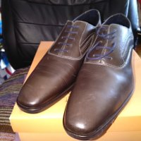 Paul Hunter маркови обувки естествена кожа UK10.5-11 EU №45 295cm стелка чисто нови, снимка 11 - Официални обувки - 41577159