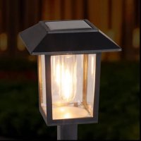 Градински фенер, соларен, 35см, снимка 3 - Соларни лампи - 44506343