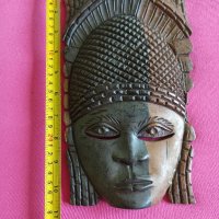 африканска дървена маска , снимка 1 - Статуетки - 41408435