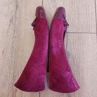 Тъмно червени обувки, стелка 25,5см, снимка 6 - Дамски ежедневни обувки - 41495295