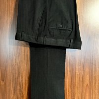 Мъжки панталон с ръб от фина вълна, черен, официален, снимка 1 - Панталони - 34800555