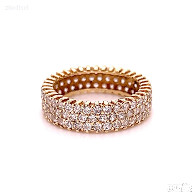 Златен дамски пръстен 4,49гр. размер:54 14кр. проба:585 модел:36388-3, снимка 1