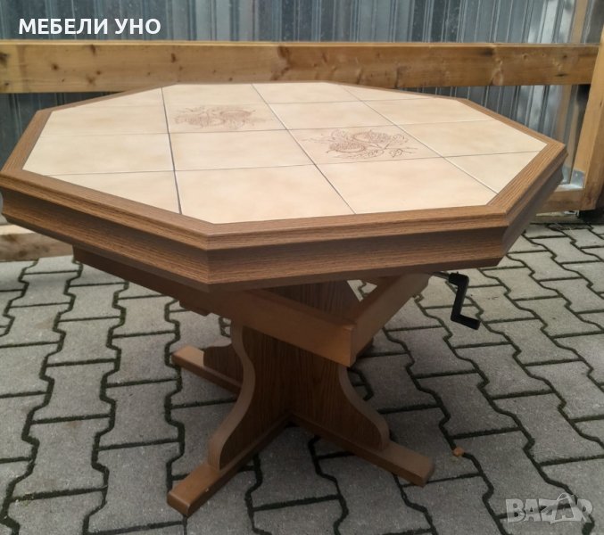 Масивна маса с повдигащ механизъм, снимка 1