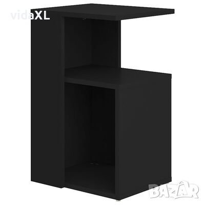 vidaXL Странична маса, черна, 36x30x56 см, ПДЧ（SKU:802994, снимка 1