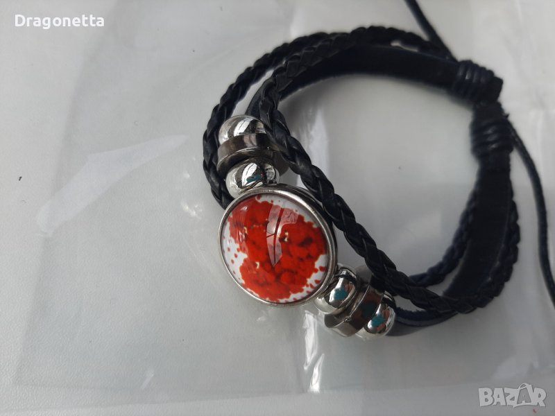 Гривни за момичета-3 бр- 14 см, каишка изк.кожа,черна сплетена, 3 броя за три добри приятелки, снимка 1