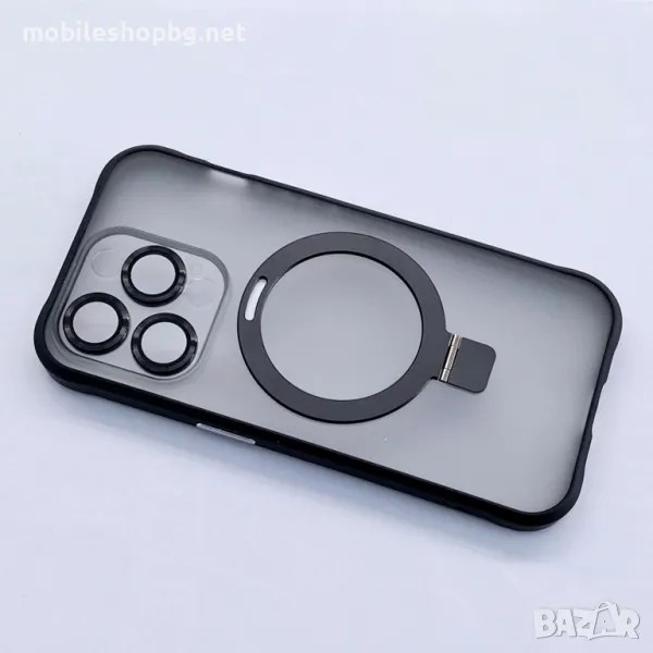 iPhone 15 Pro кейс MagSafe матов с опция стойка, снимка 1
