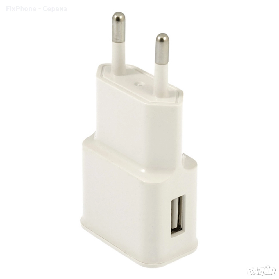 Зарядно устройство адаптер USB, HQ 220V, Бял/Черен , снимка 1