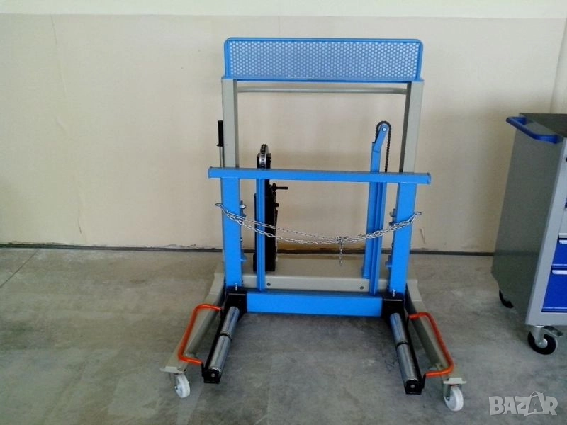 Art227 Хидравлична количка за двойка тежки гуми, снимка 1