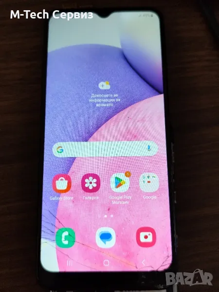 Оригинален дисплей  за Samsung A03s A037G с рамка, снимка 1