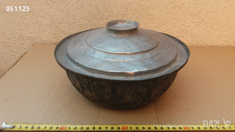 кована възрожденска калайдисана бакърена тенджера , снимка 1