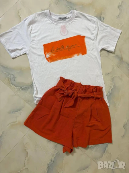 панталонки бермуди лен  , снимка 1