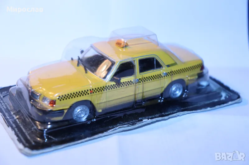 1:43 ВОЛГА VOLGA TAXI ТАКСИ КОЛИЧКА ИГРАЧКА МОДЕЛ, снимка 1