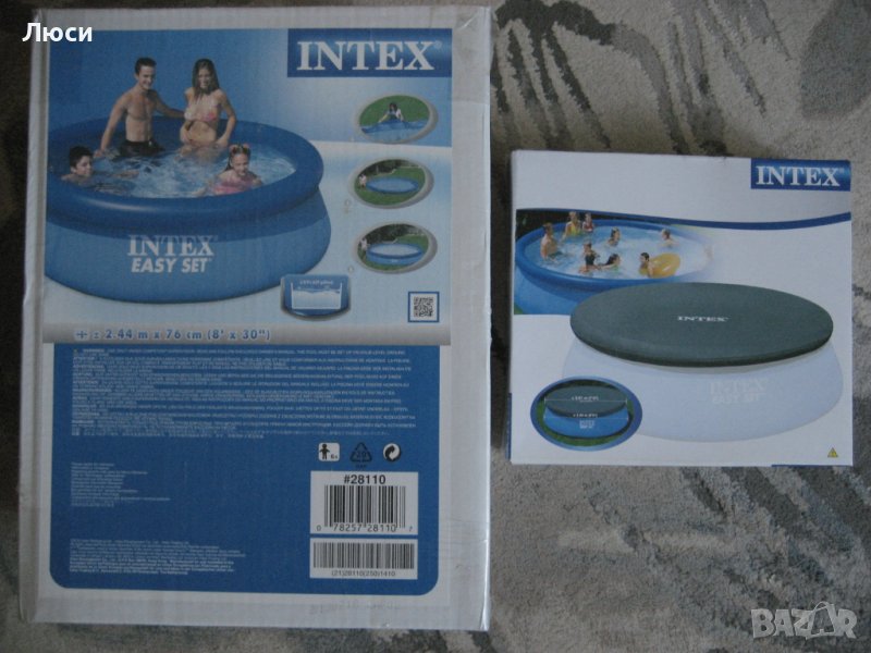 Басейн INTEX Set 244см x76 см + предпазно покривало за него, снимка 1