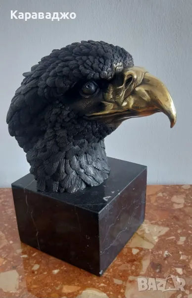 Бронзова Глава Орел, снимка 1
