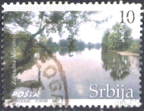 Клеймована марка Река Западна Морава 2007 от Сърбия, снимка 1