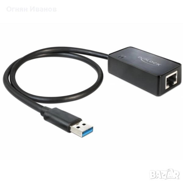Delock Adapter USB 3.0 > Gigabit LAN 10/100/1000 Mbps , снимка 1
