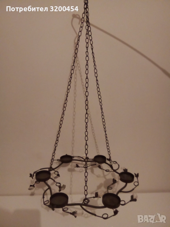 Метален полюлей свещник, снимка 1