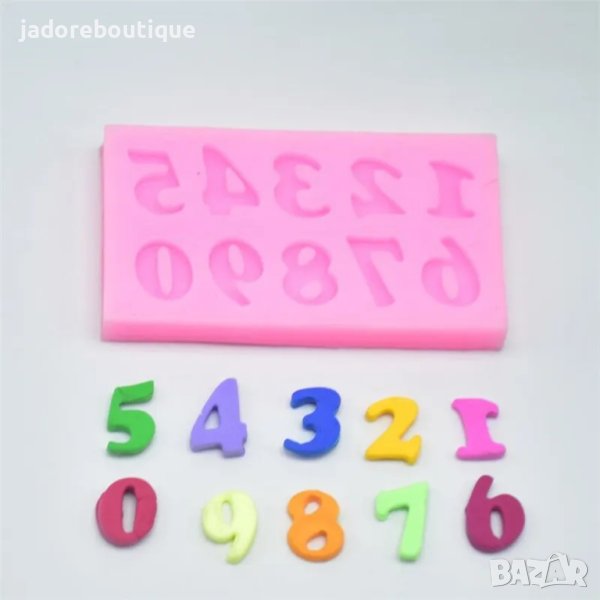 Силиконов молд малки цифри , снимка 1