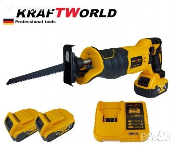 Саблен Трион KRAFTWORLD 36V 8,0Ah 2 батерии, снимка 1