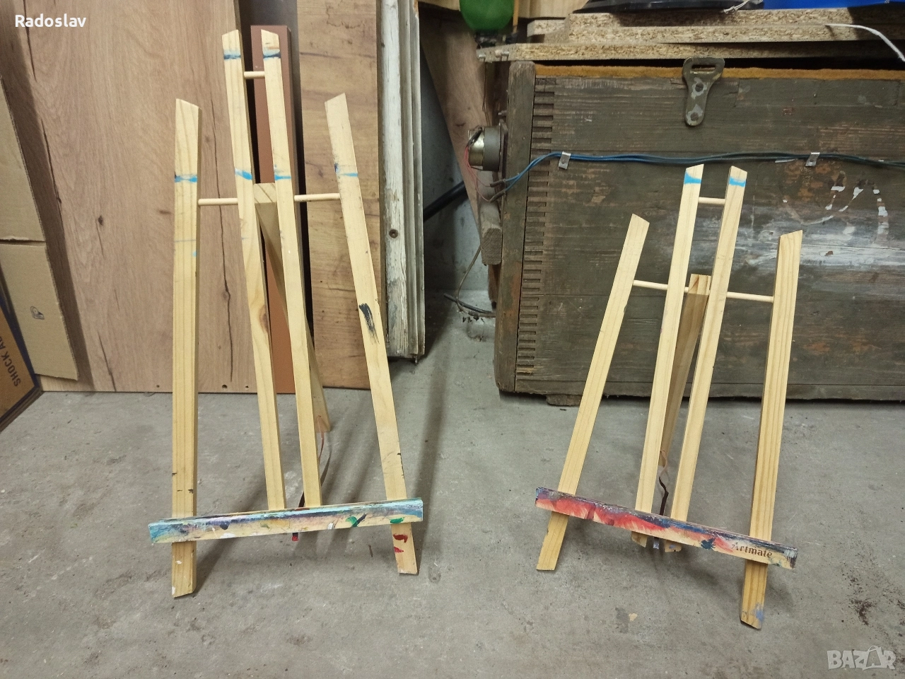 Статив за рисуване, дървен, височина 30 , 40 см, , снимка 1