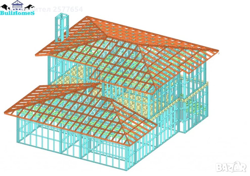 Къща,Бунгало,Преместваема къща,Сглобяеми къщи,Модулни,Жилищни-194,5м², снимка 1