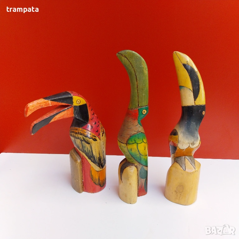 НАЙ ДОБРАТА ОФЕРТА Сет 3 фигури от Балсово дърво, Еквадор , снимка 1