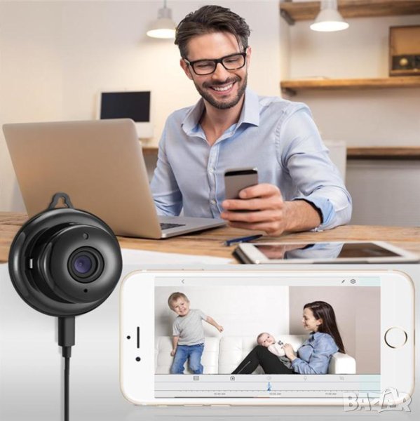 Смартфон Бебефон Камера FULL HD 2MРx 1080p Wi-Fi Безжична Свързаност microSD/TF Карта Памет Записващ, снимка 1