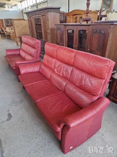 К-т Дивани Естествена Кожа 2-ка и 3-ка-внос от Германия!, снимка 1