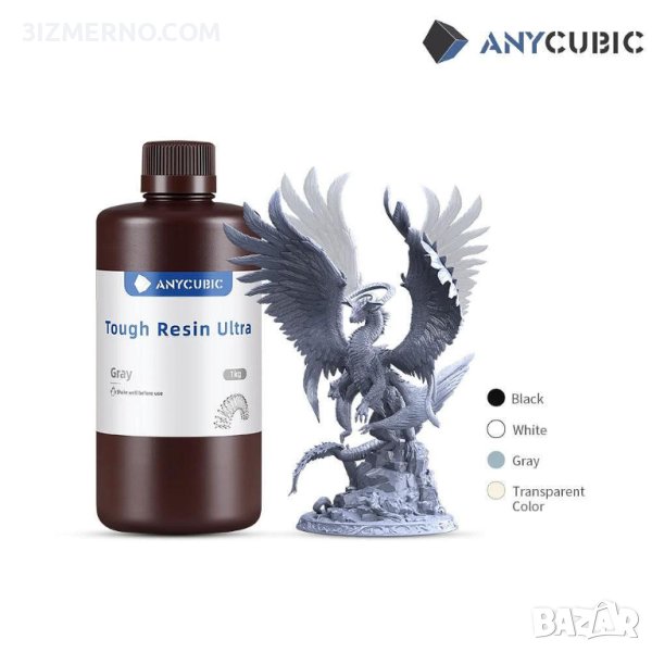 Фотополимерна Смола Anycubic Ultra Tough UV Resin 365-405nm / 1000g, снимка 1