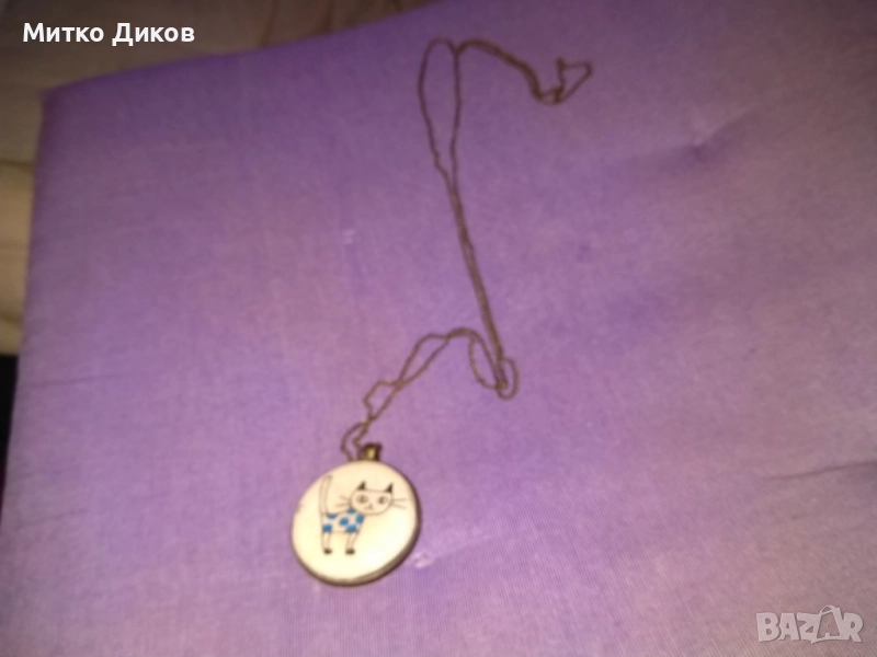 Медальон верижка котка , снимка 1