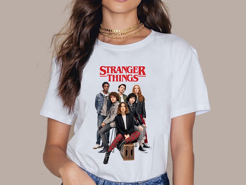 Тениска Stranger Things 4 модела,дамски мъжки и детски в Тениски в гр.  Варна - ID29090171 — Bazar.bg
