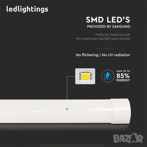 Линейно осветително тяло LED 50W 6500K 150см. V-TAC Samsung чип, снимка 8 - Лампи за таван - 36111961