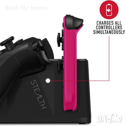 SW-C100 Двойна станция за зареждане, съвместима с Wireless Pro и Switch Joy Con контролер, снимка 6 - Аксесоари - 42521320