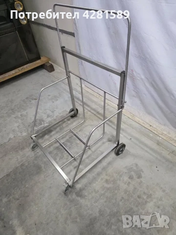 Немска хлебарска транспортна количка от неръждаема стомана, снимка 3 - Други машини и части - 53654783