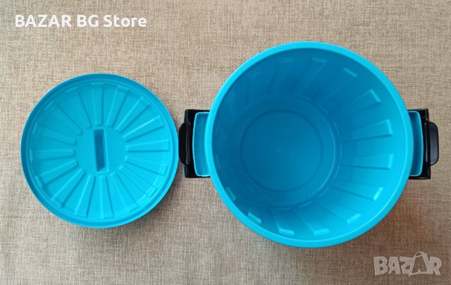 Кош с капак и заключващи механизми. Вместимост 7 литра. Нов., снимка 4 - Кутии за съхранение - 41401970