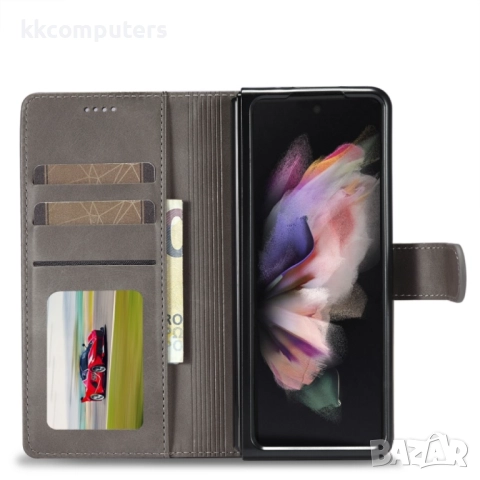 Samsung Galaxy Z Fold4 5G LC.IMEEKE Кожен Калъф и Протектор, снимка 13 - Калъфи, кейсове - 52807226