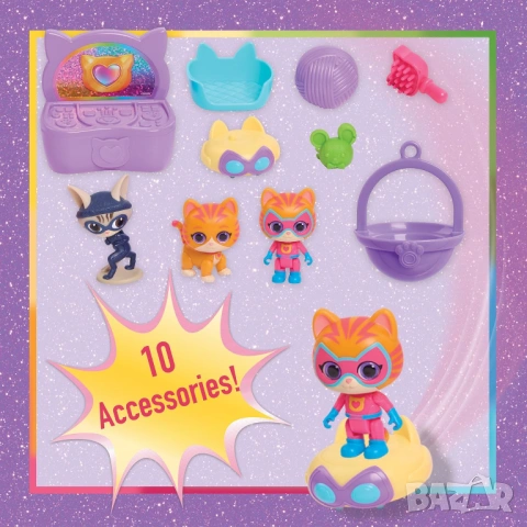 Комплект фигурки SuperKitties, звукови, светлинни ефекти/ Супер котета база, снимка 5 - Фигурки - 53602102