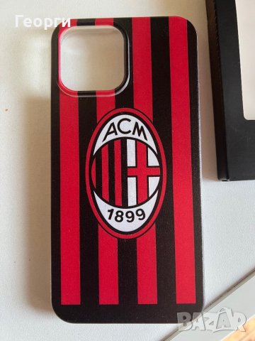 Продава силиконов нов оригинален калъф Iphone 13,14,15,16 ProMax AC Milan-35 лева