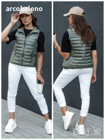 Дамско ватирано яке без ръкави с изправена яка STYLISHZ, 5цвята , снимка 10 - Якета - 47465180