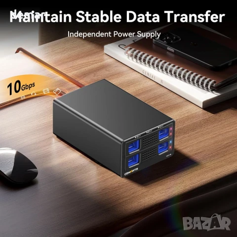 Cenmate хибриден корпус за 2.5/3.5" твърд диск+3*M.2 NVMe с вентилатор, снимка 7 - Други - 50756966