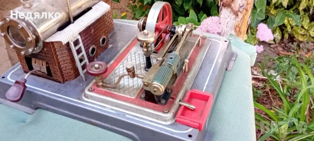 Стара немска метална играчка,парен котел,двигател, снимка 11 - Антикварни и старинни предмети - 47342574