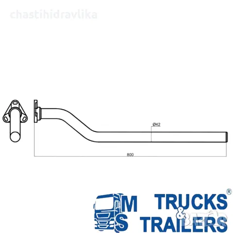 Монтажна тръба за калник Ø42 60770431, снимка 2 - Части - 48376241