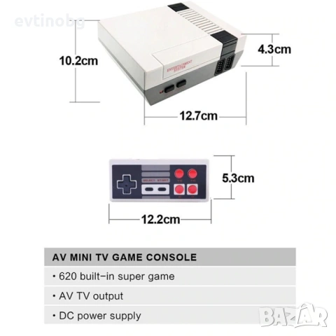 MINI NES Classic гейм конзола Вградени игри: 620 класически игри; Вход: AC 220V; Изход: DC 6V-150mA;, снимка 5 - Други игри и конзоли - 53813912