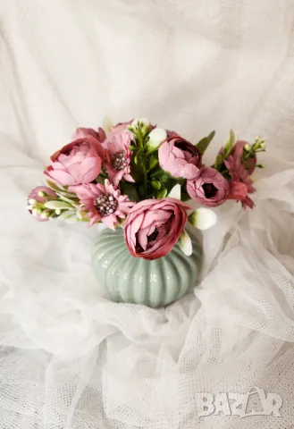 Топиарий декоративни цветя ръчна изработка, снимка 13 - Декорация за дома - 49424706