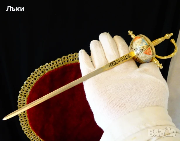 Toledo меч,кинжал,рапира 26 см.,злато,орнаменти. , снимка 10 - Антикварни и старинни предмети - 51252911