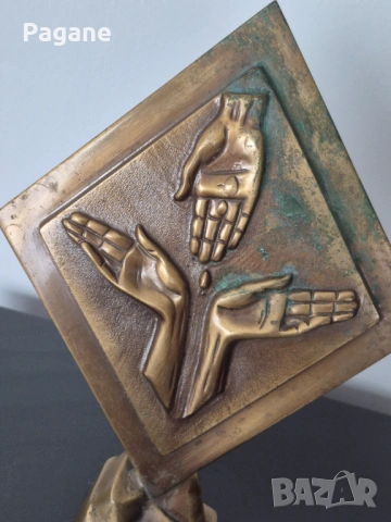 Авторска бронзова пластика „Ръце“ – Художествена скулптура (24.5 см) ​, снимка 9 - Антикварни и старинни предмети - 53294901