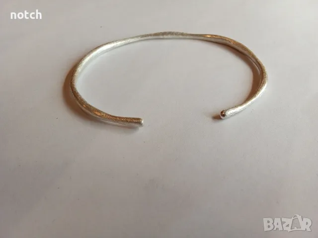 Сребърна гривна, снимка 5 - Гривни - 49561245