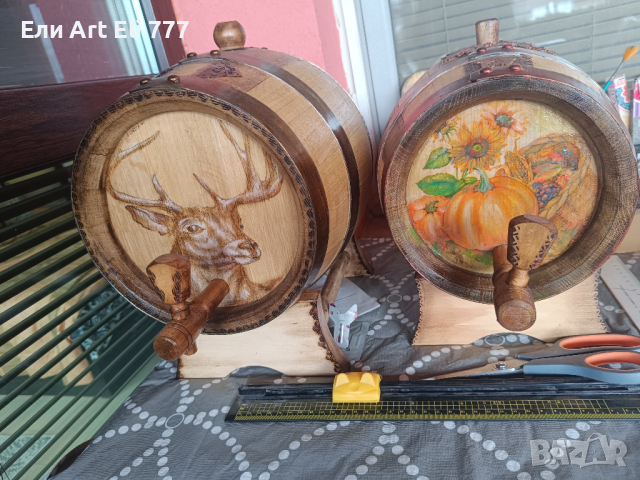 Рисувани бурета, снимка 2 - Декорация за дома - 44820798